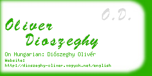 oliver dioszeghy business card